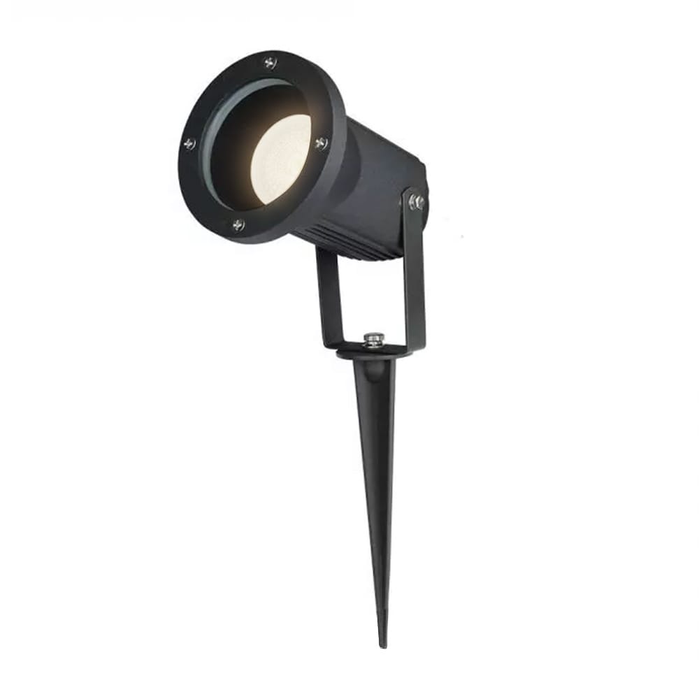 LED prikspot - Dimbaar - Kantelbaar - 4000K neutraal wit - 4 Watt 345 Lumen - IP65 - Waterdicht - Zwart - Tuinspot - tuinverlichting - padverlichting | HOFTRONIC
