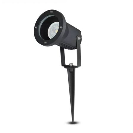 LED prikspot - Dimbaar - Kantelbaar - 6500K daglicht wit - 4 Watt 345 Lumen - IP65 - Waterdicht - Zwart - Tuinspot - tuinverlichting - padverlichting | HOFTRONIC