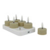 LED theelichten Greige met oplader | Home Society
