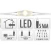 LEDgordijn 80 zilver warm wit |