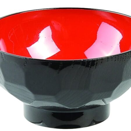 Lakwerk Kom - Zwart/Rode Afwerking - 11.5 x 6 cm | Tokyo Design Studio