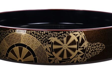 Lakwerk Sushi Oke Schaal - Zwart/Rood - 46 x 6cm | Tokyo Design Studio