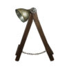 Lamp hout met blikken kap M |