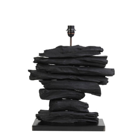Lampvoet Fury hout zwart | Light & Living