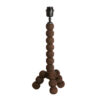 Lampvoet Veglio hout mat donkerbruin M | Light & Living