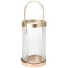 Lantaarn Glas Met Metalen Bodem |