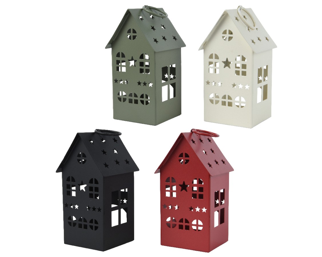 Lantaarn Ijzer 8cm x8cm x15cm |