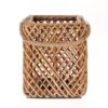 Lantaarn met glas 20x20x25cm bruin | HBX natural living