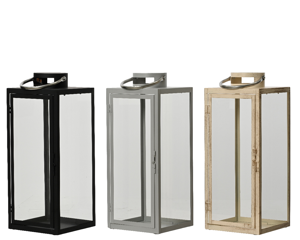 Lantaarn metaal H48cm | Decoris