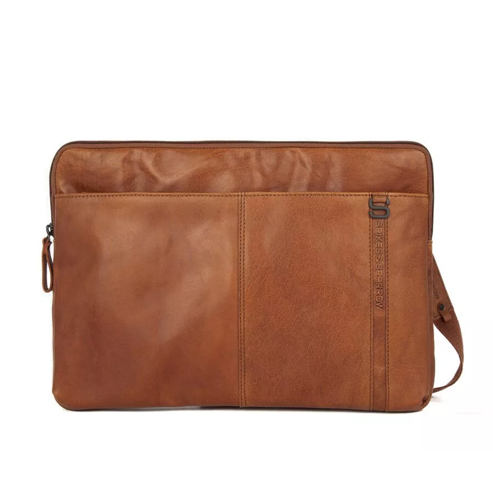Laptop schoudertas Seattle Brandy | Spikes & Sparrow