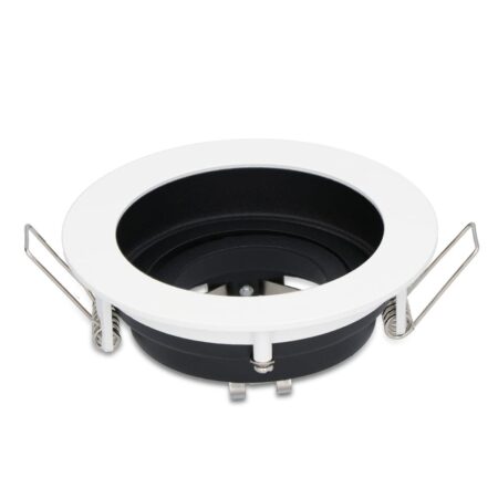 Laredo LED Inbouwspot - Kantelbaar armatuur - Diameter 100mm - GU10 Fitting incl. lamphouder - Rond - IP20 voor binnen - Wit | HOFTRONIC