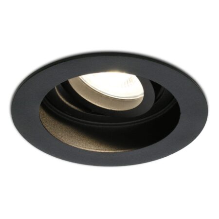 Laredo LED inbouwspot - GU10 4 Watt 345 lumen - 2700K Warm wit - Dimbaar - verzonken - Rond - Kantelbaar - IP20 Voor binnen - Zwart | HOFTRONIC