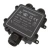 Lasdoos IP68 Waterdicht - 130x80x36mm - 3 ingangen - voor 2 en 3 aderige kabels (4-12mm) | HOFTRONIC