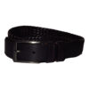 Leather & wax cotton belt black | Barbour