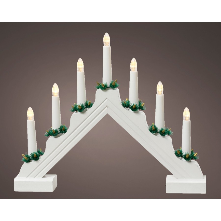 Led Raamdecoratie Hout Trap Steady Binnen Wit/ Warm Wit 4
