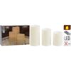 Led kaars wit set 3 stuks |