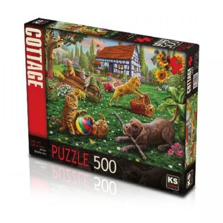 Legpuzzel honden en katten 500 stukjes | KS Games