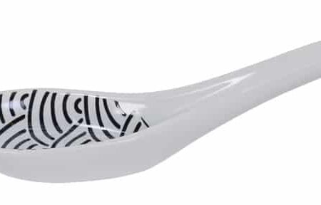 Lepel met golvend patroon - Tokyo Design Studio - Nippon Black - 13.8 x 4.8cm | Tokyo Design Studio