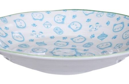 Lichtblauw/Wit Bord - Lucky Cats Collectie - 25.3 x 5 cm | Tokyo Design Studio