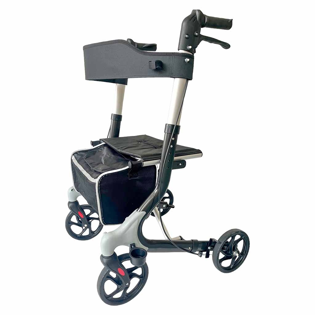 Lichtgewicht Rollator met Luxe tas | Donkergrijs | Geleverd met tas