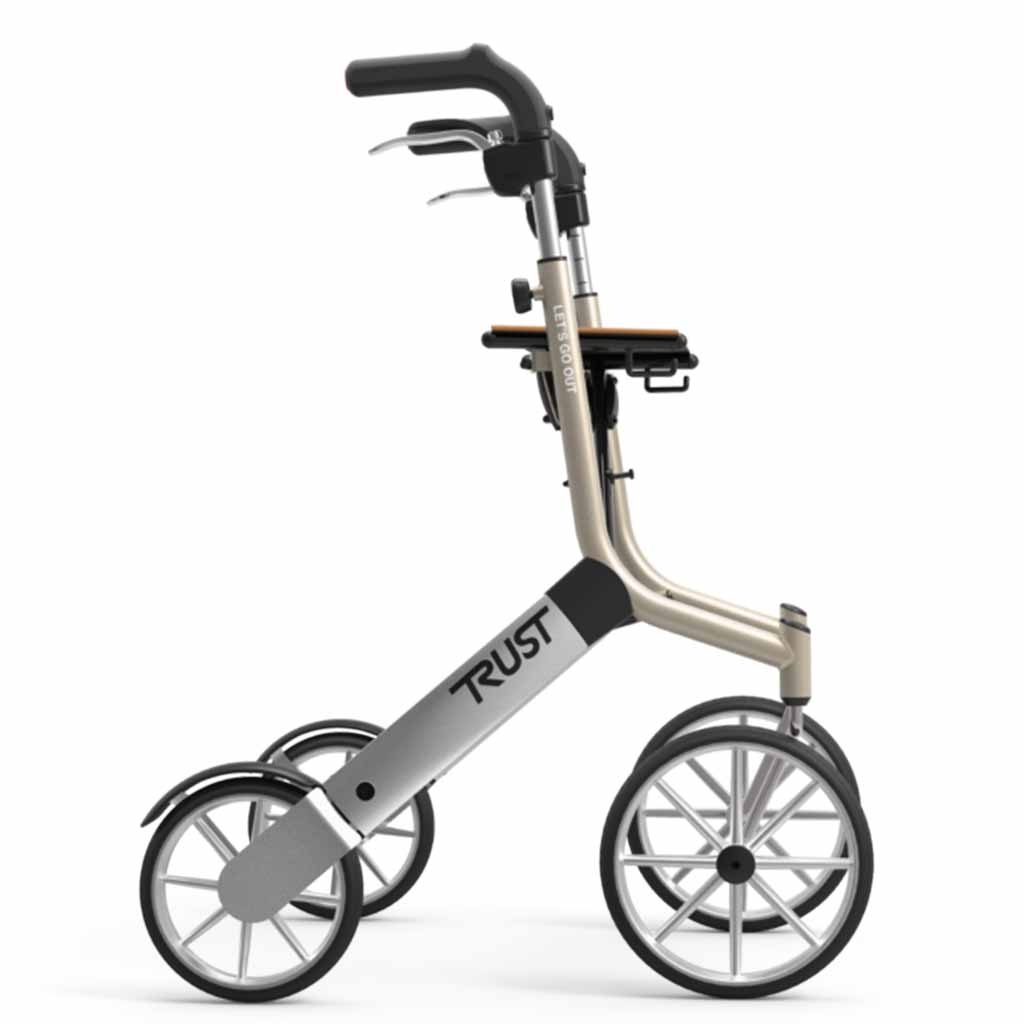 Lichtgewicht rollator Let's Go Out (Buitenkansje) | Kies uw kleur : Beige | TrustCare | TrustCare