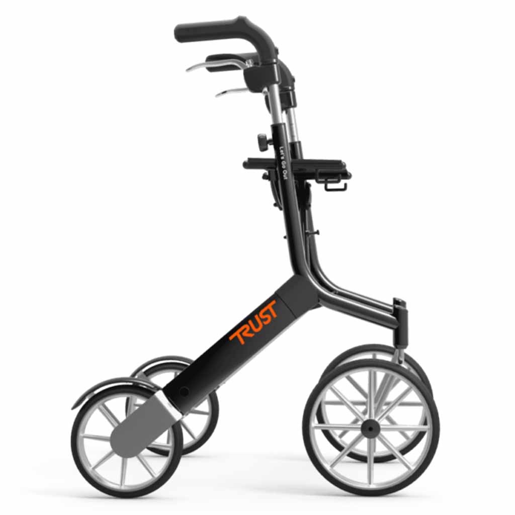 Lichtgewicht rollator Let's Go Out (Buitenkansje) | Kies uw kleur : Zwart | TrustCare | TrustCare