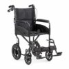 Lichtgewicht transportstoel Compact Lite (12 kg) | MultiMotion | Zitbreedte 45 cm | Zwart | Opvouwbare rolstoel | Transportrolstoel | 10030012 | MultiMotion