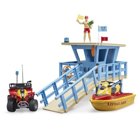 Life guard station incl. accessoires van Bruder | Bruder