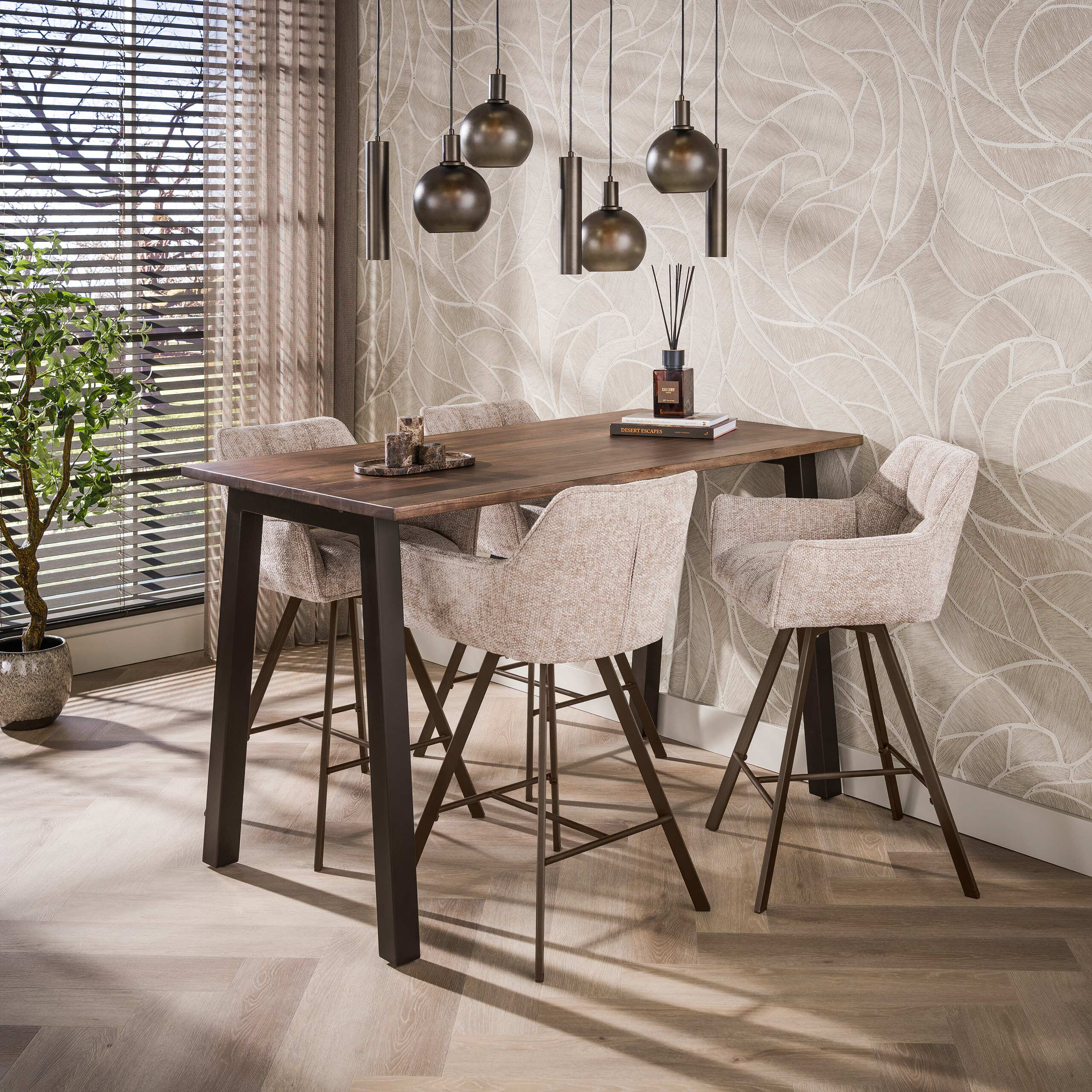 LifestyleFurn Bartafel Danecia Acaciahout