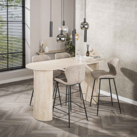 LifestyleFurn Bartafel Laycie Travertinlook