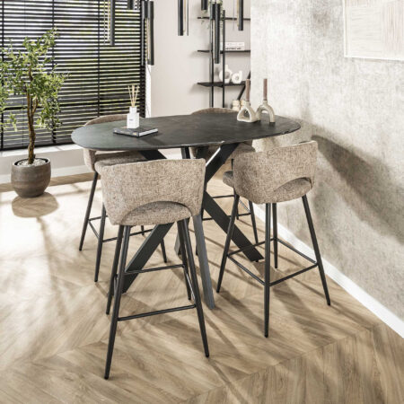 LifestyleFurn Deens Ovale Bartafel Kora Keramiek look
