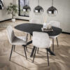 LifestyleFurn Deens Ovale Eettafel Majid Keramieklook