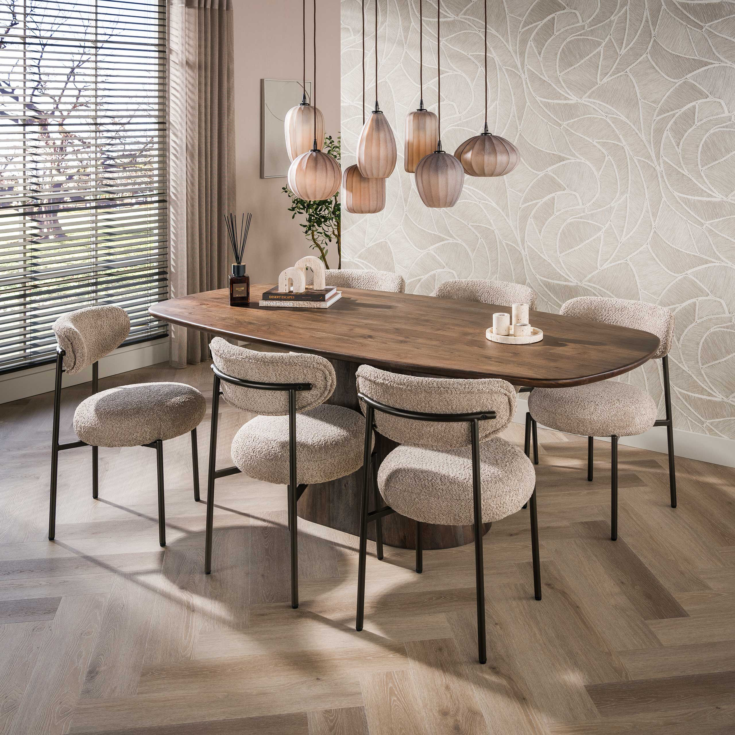 LifestyleFurn Deens Ovale Eettafel Marlise Acaciahout
