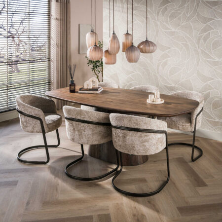 LifestyleFurn Deens Ovale Eettafel Marlise Acaciahout
