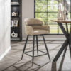 LifestyleFurn Draaibare Barstoel Shalandra Bouclé - Zand (zithoogte 68cm) | LifestyleFurn