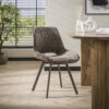 LifestyleFurn Draaibare Eetkamerstoel Tamaine Chenille - Taupe | LifestyleFurn
