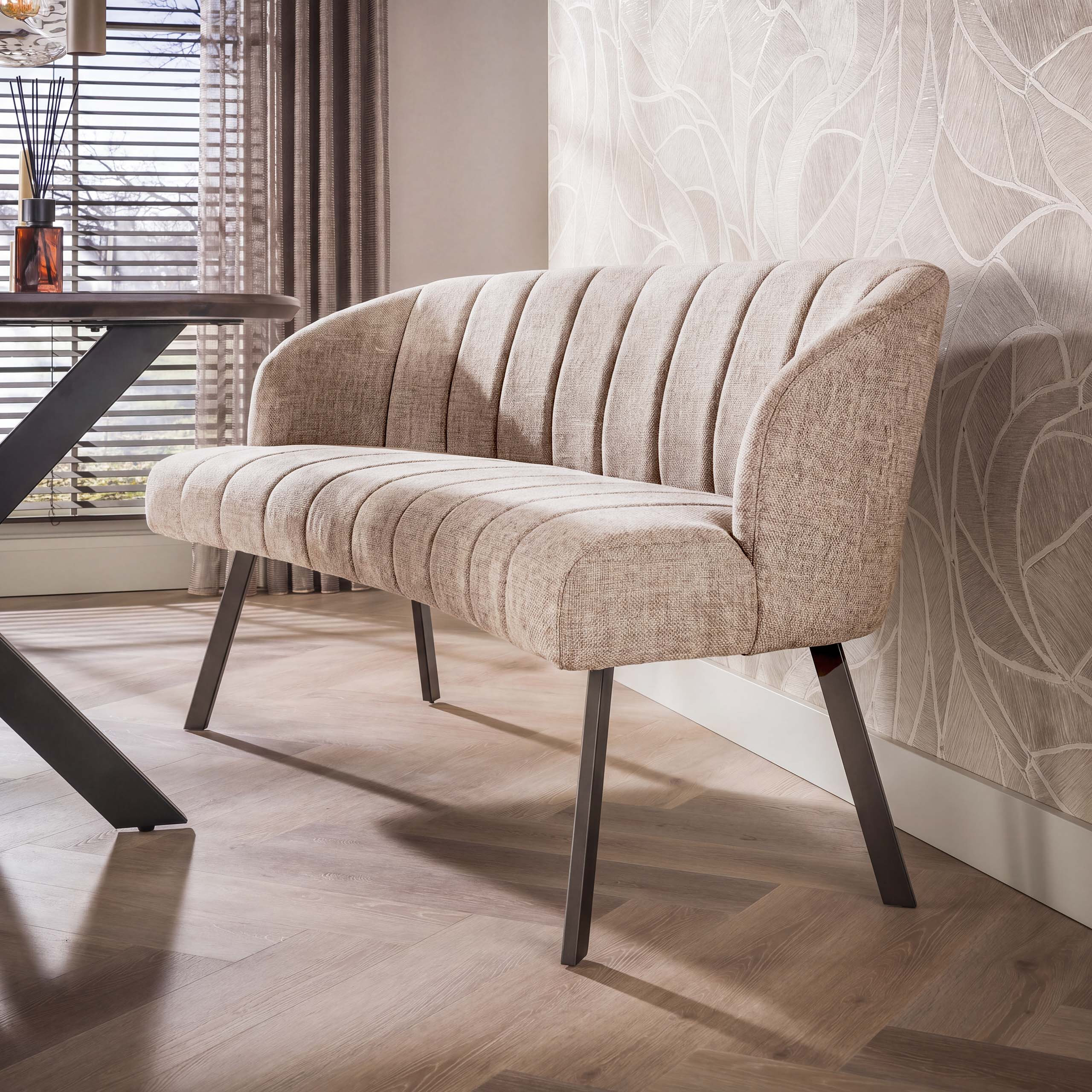 LifestyleFurn Eetkamerbank Amol Hoven stof