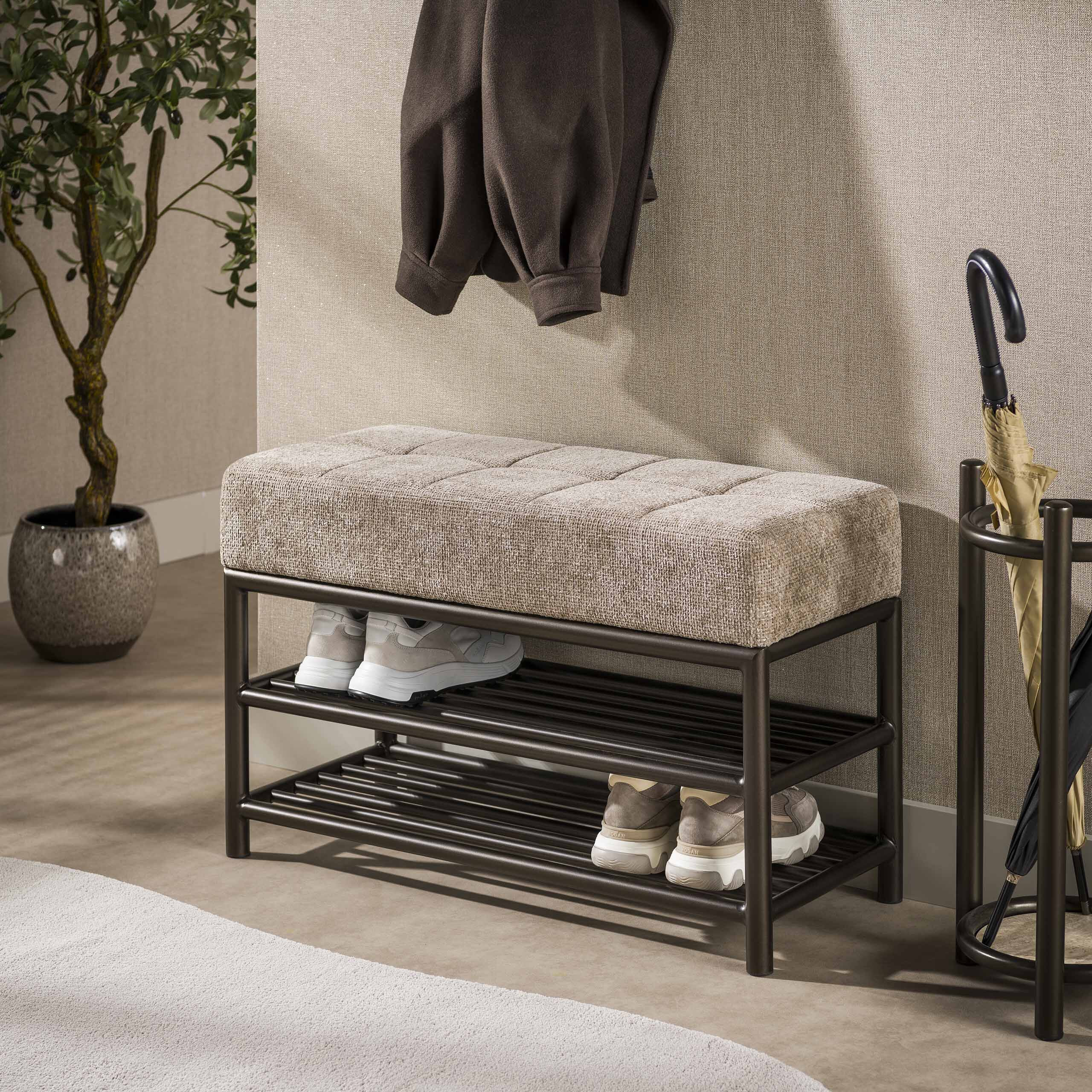 LifestyleFurn Halbankje Rift 85cm - Brons | LifestyleFurn