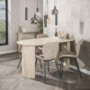 LifestyleFurn Halfronde Eettafel Laycie Travertinlook