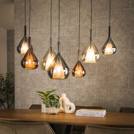 LifestyleFurn Hanglamp Cristine Glas