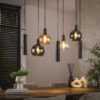 LifestyleFurn Hanglamp Janetta Glas en metaal