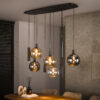 LifestyleFurn Hanglamp Janetta Glas en metaal