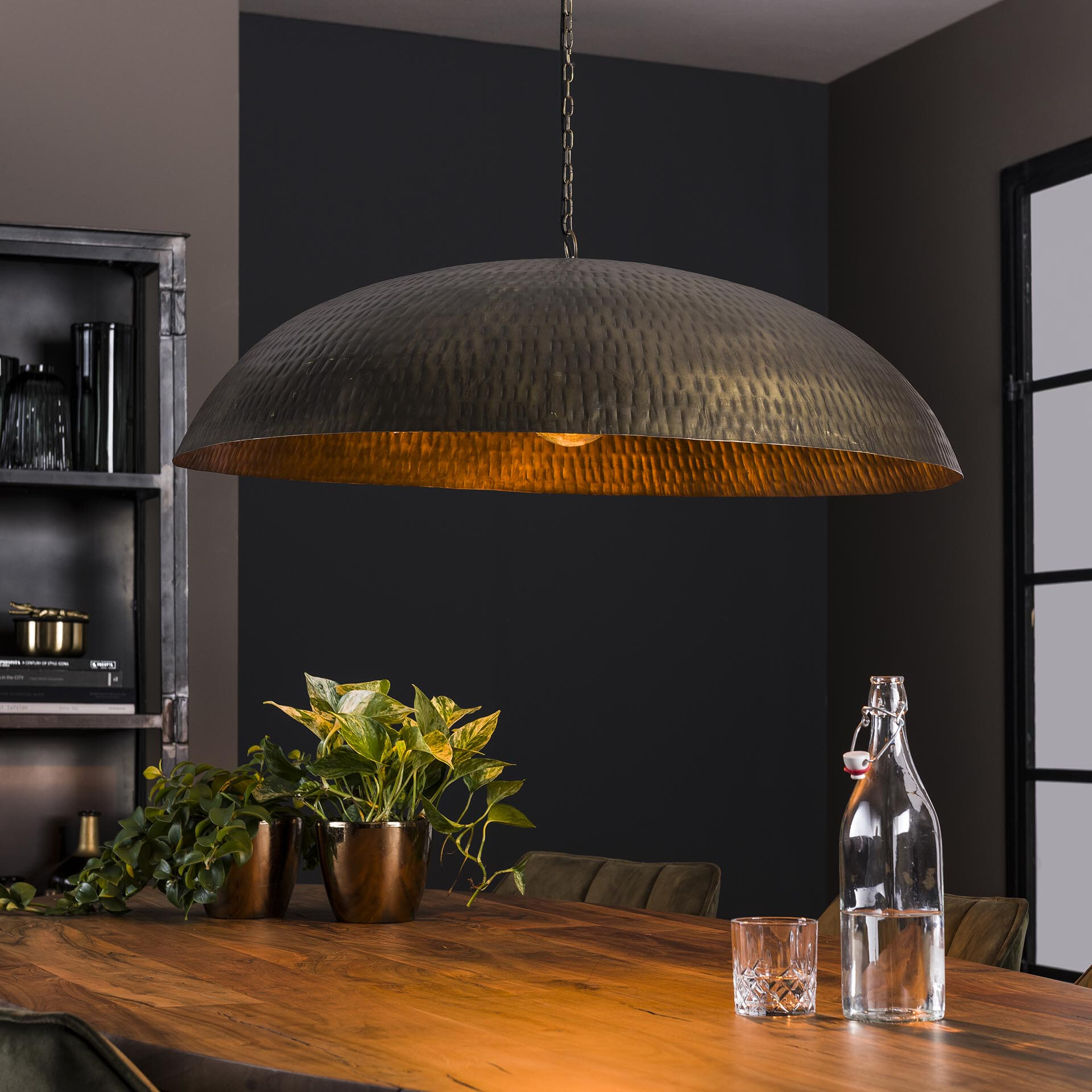 LifestyleFurn Hanglamp Lione Ø90cm - Brons Antiek | LifestyleFurn