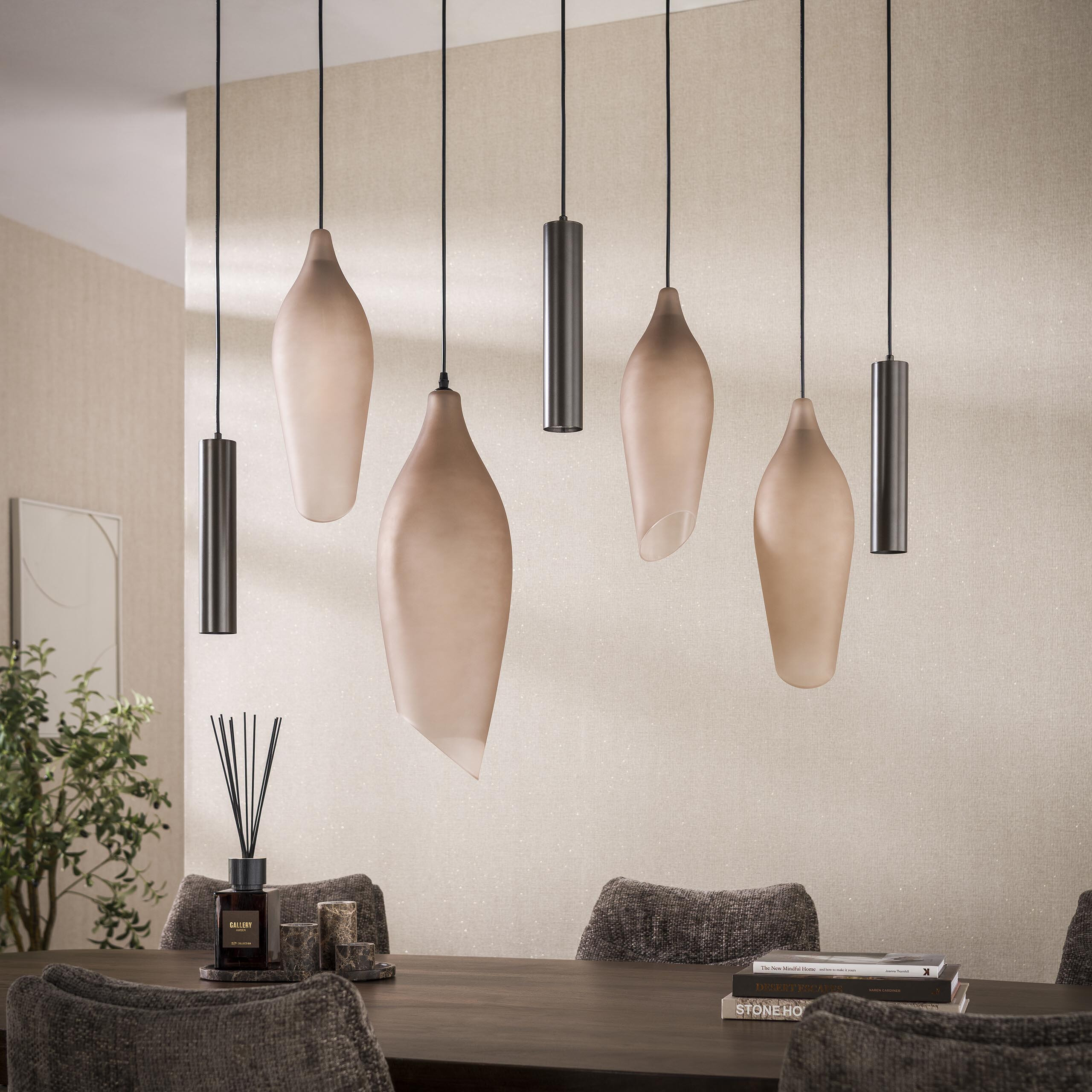 LifestyleFurn Hanglamp Luvia Frosted Glas