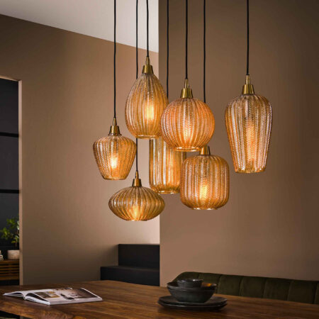 LifestyleFurn Hanglamp Malori 7-lamps