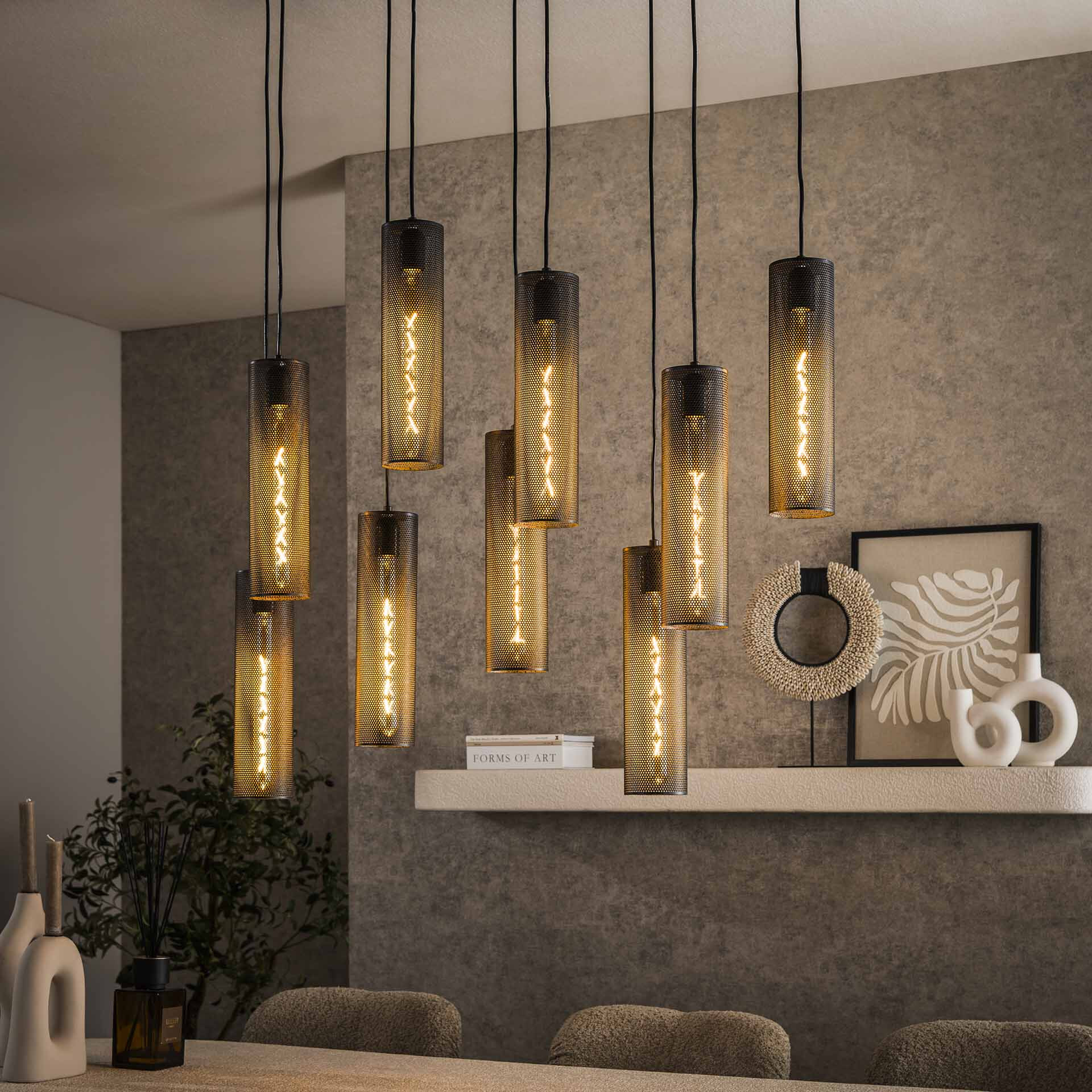 LifestyleFurn Hanglamp Manda Artic Black