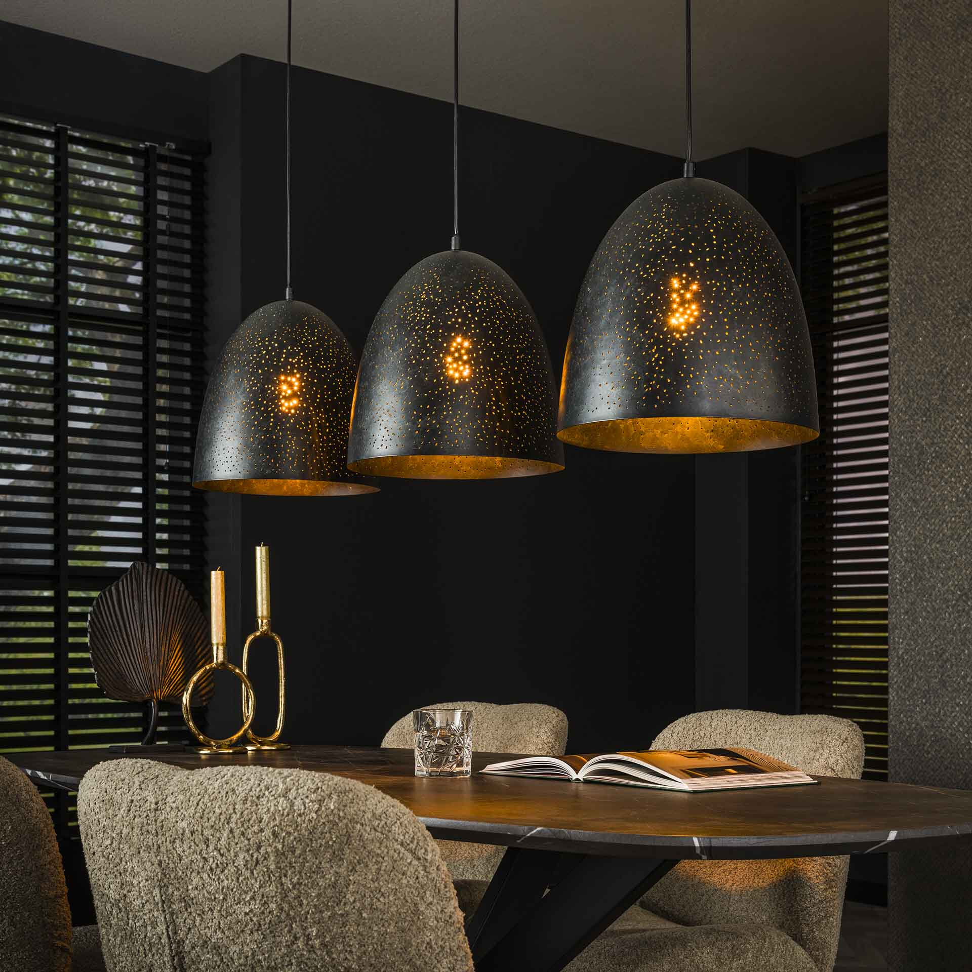 LifestyleFurn Hanglamp Marleigh Charcoal