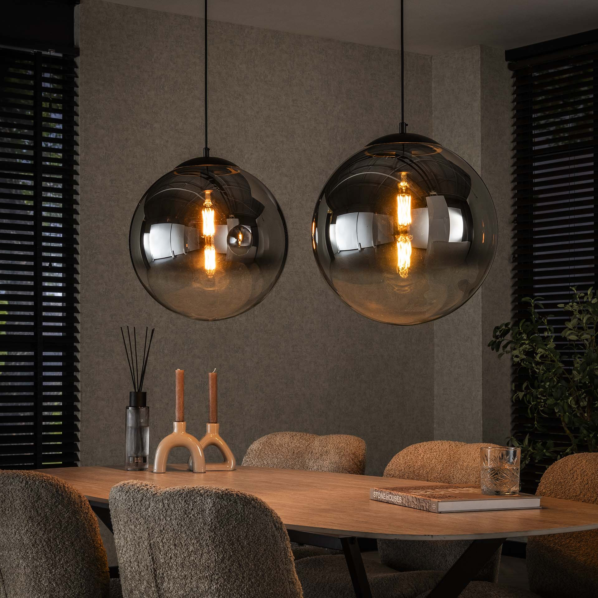 LifestyleFurn Hanglamp Nida Glas