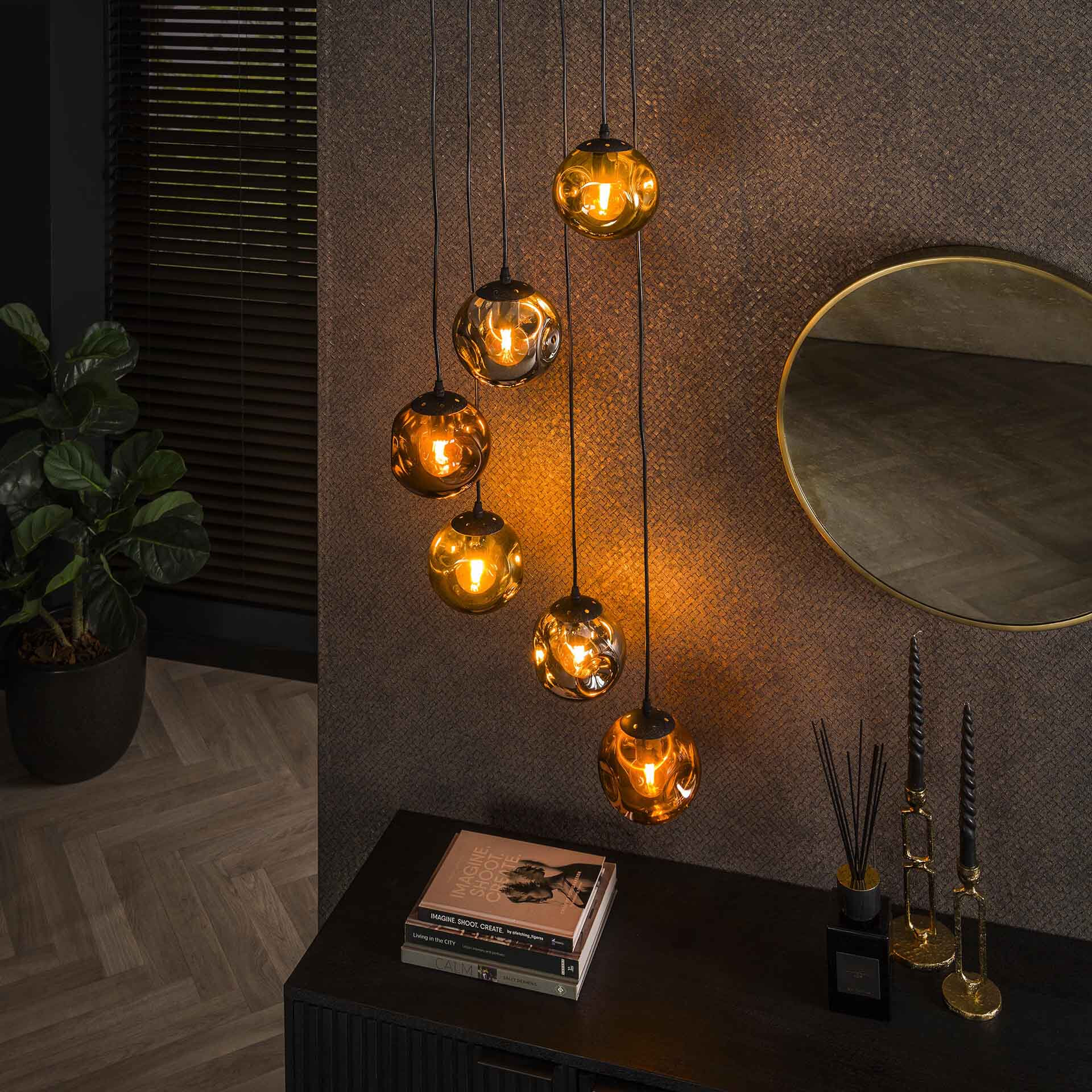 LifestyleFurn Hanglamp Shahid Glas