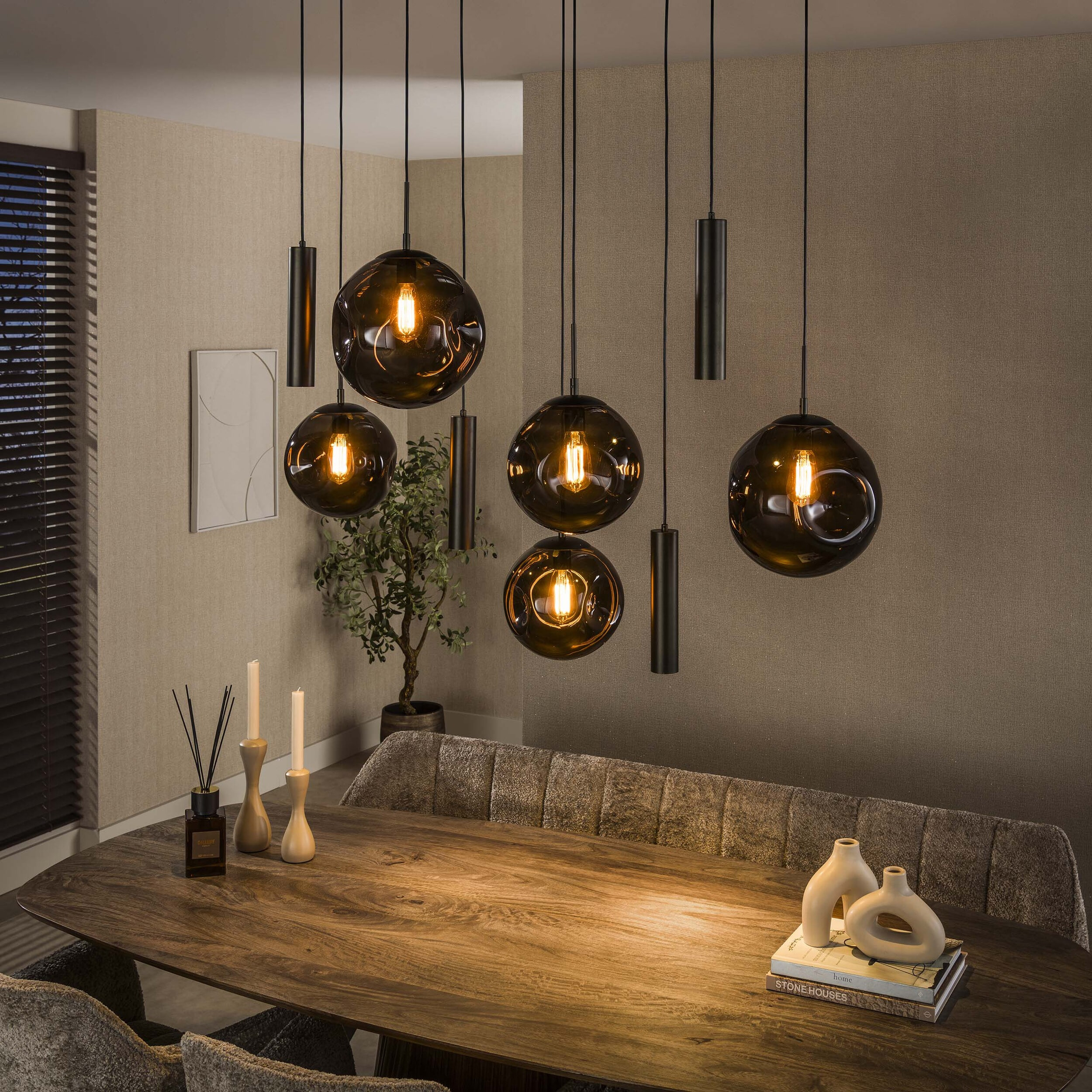 LifestyleFurn Hanglamp Yair Glas